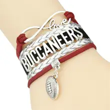 Бесконечность любви пираты браслет Футбол команды очарование кожаный мужской браслет и браслеты для женщин ювелирные изделия