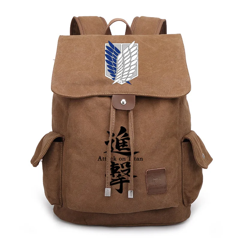  Rucksack Attack on Titan Scouting Legion Cartoon Backpack Student School Bag Casual Travel Bag Unis