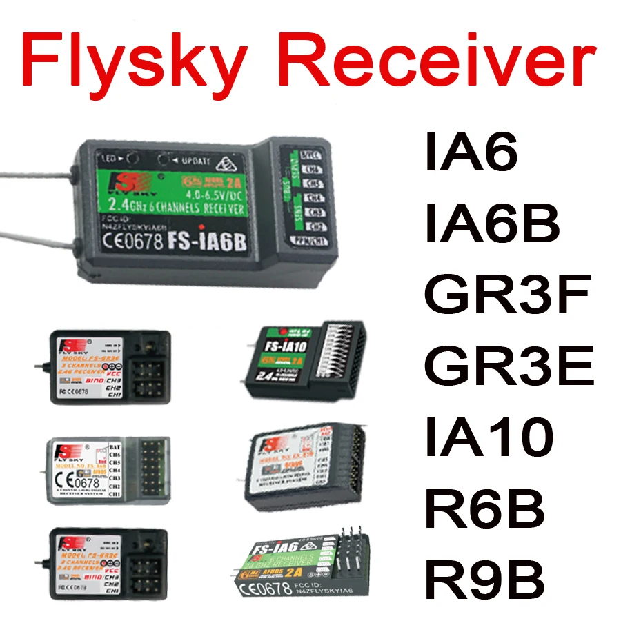 FlySky Receiver FS IA6 FS IA6B fs gr3e fs ia10 fs r6b fs r9b IA6 IA6B ...