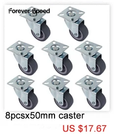 4pcs 75mm Heavy Duty 200kg Swivel Castor Wheels Trolley Furniture Chair Caster Rubber Brake Trolley Wheel ruedas para mueble