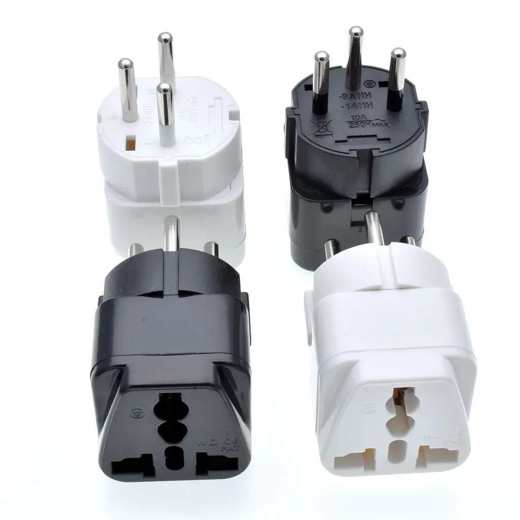 1 x ISRAEL Palestine Travel Plug Adapter Universal Outlet Israeli 3 Pin Grounded Plug Adaptor 10A 250V