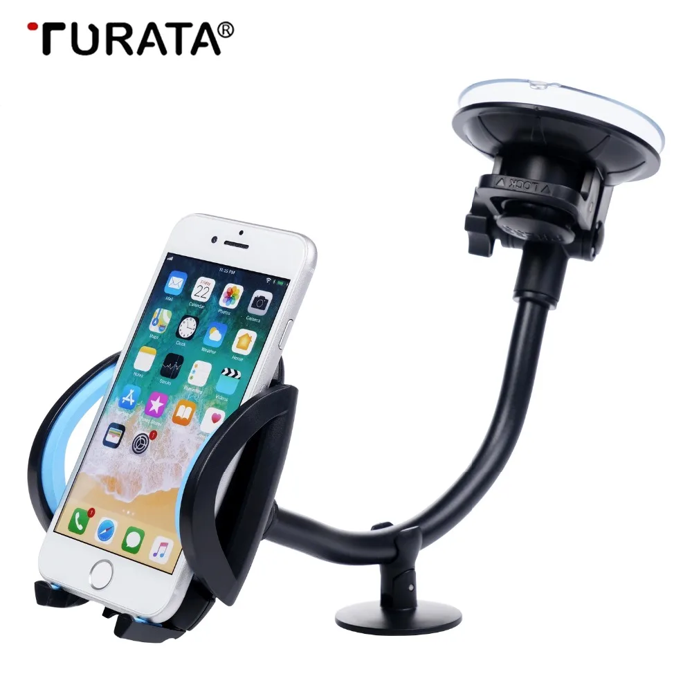 Turata Universal Car Phone Holder Long Arm Windshield