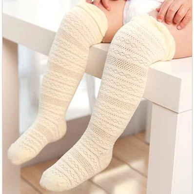 Летние Стильные длинные носки для малышей сетчатые тонкие Гольфы выше колена хлопковая смесь Дышащие носки для новорожденных, гетры для малышей - Цвет: Yellow
