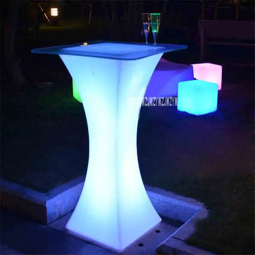 XC-018 Europäischen LED Licht Bar Tisch Wiederaufladbare Led Illuminated Tisch Wasserdichte Beleuchteten Up Kaffee Tisch Bar kTV Partei Versorgung