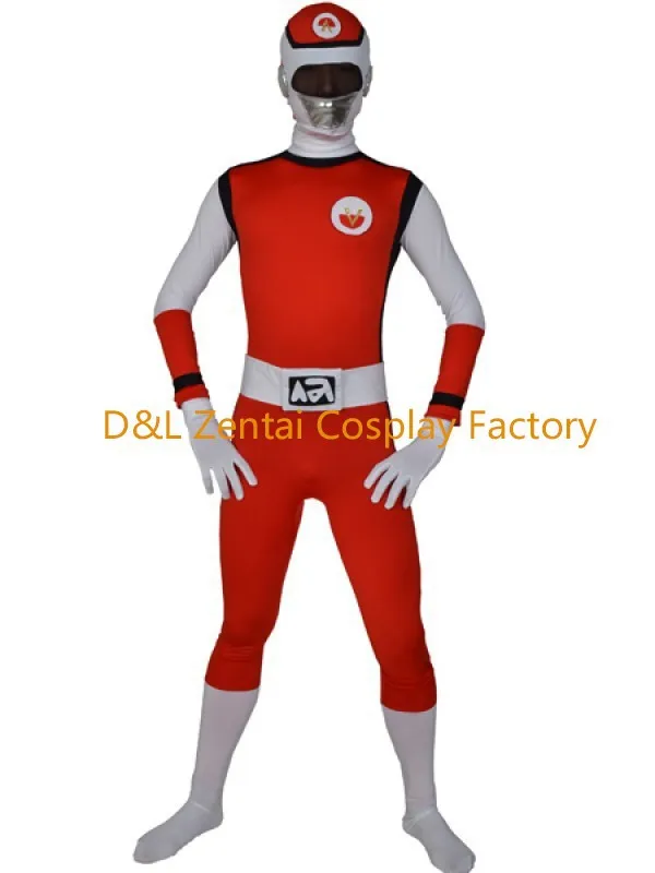 Free Shipping DHL Power Ranger Flashman Costume 5 Colors Carnival Suit Superhero Cosplay Costume MCE1307 (6)
