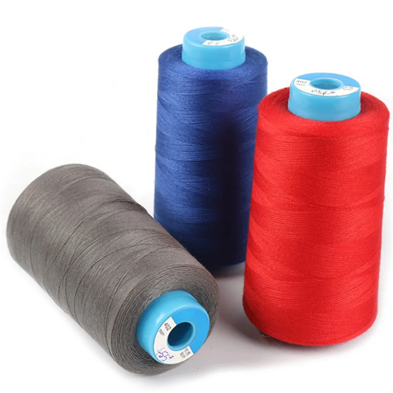 

3500M Yards Overlocking Sewing Machine Line Metre Cones Black White Sew Thread Industrial Polyester Thread