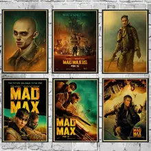 Vintage película ad max Fury road Tom Hardy Charlize Theron Poster pegatinas de pared Poster impresiones de alta calidad para Bar y decoración del hogar