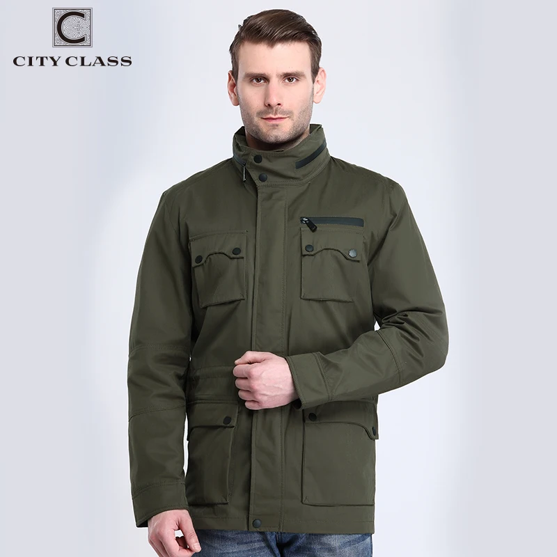 

CITY CLASS 2019 Mens Jackets and Coats Four Big Packets Military Hidden Hat Spring Casual Windbreakers Waterproof Costume 3794