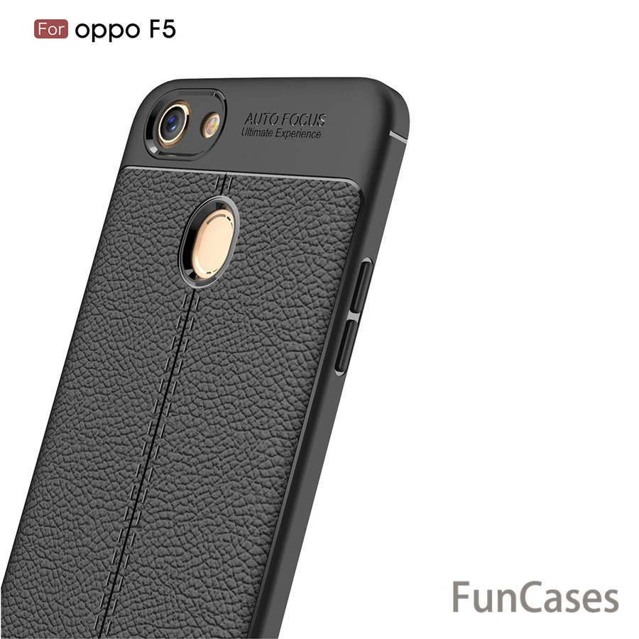 Untuk OPOSISI Kasus Untuk OPPO Kasus Penutup Untuk OPPO F5 F5 F5 TPU Silicone mewah Imitasi Kulit Telepon Kasus Untuk OPPO F5 balr handphone