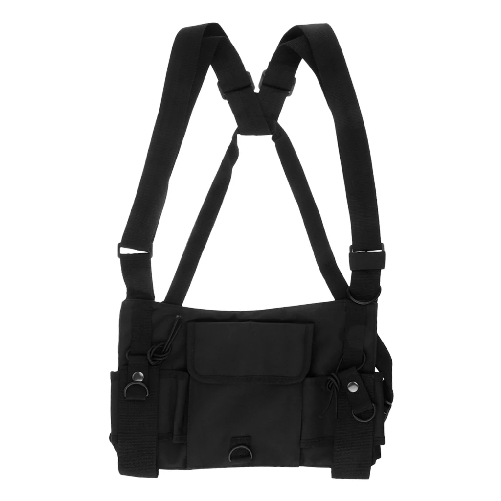 Radios Pocket Radio Chest Harness Bag Chest Front Pack Pouch Holster Vest Rig for Two Way Walkie Talkie