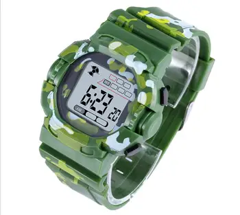 

Hot men's boy jungle camouflage students digital display electronic watch waterproof girl fashion LED clock Christmas gift