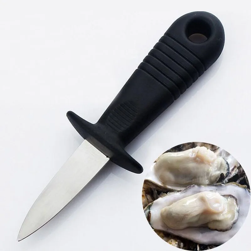 60pcs/lot Shells Opener Plastic Handle Stainless Steel Oyster Knife