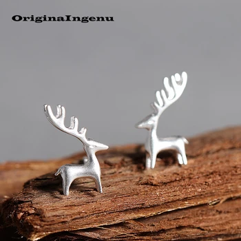 

Earrings for Women Jewelry Brincos Pendientes Charm Deer Vintage Minimalism Birthday Gift Oorbellen 925 Silver Stud Earrings