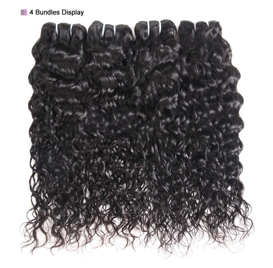 Allove Water Wave Hair Bundles With Closure (11)