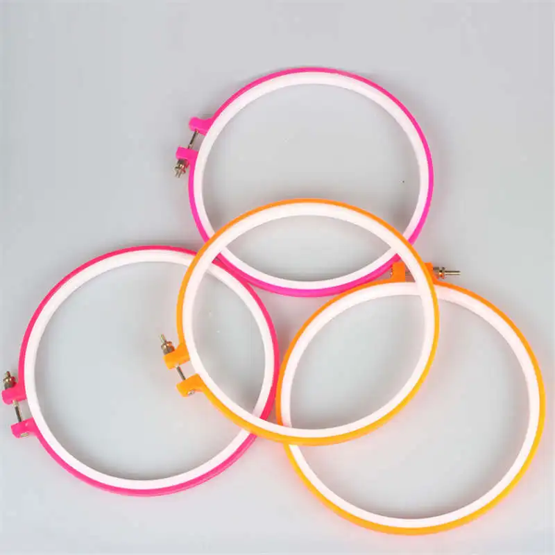 1PC Plastic Adjustable Embroidery Frame Cross Stitch Hoop Set