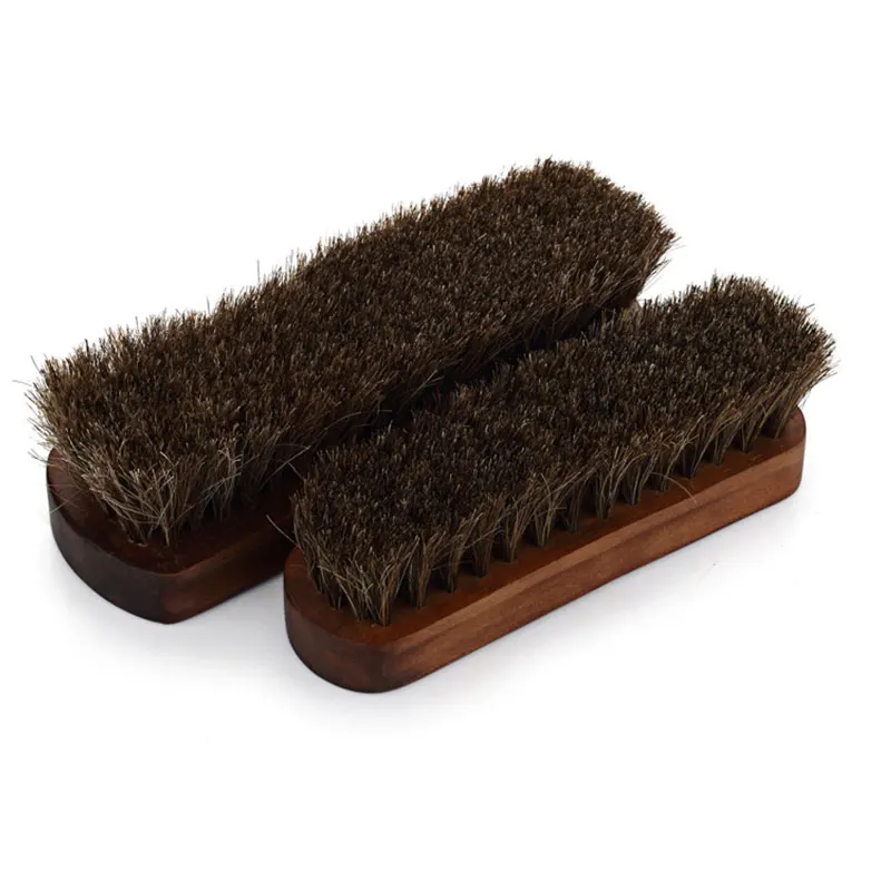 Мягкая Конская щетина для волос, уникальный вогнутый дизайн, деревянная ручка, удобная рукоятка, противоскользящие ботинки, конский волос, щетка для полировки