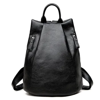 

Fashion Women's Genuine Leather Backpacks Women Girls Students School Bag Shoulder Bags Women Casual Travel Bag