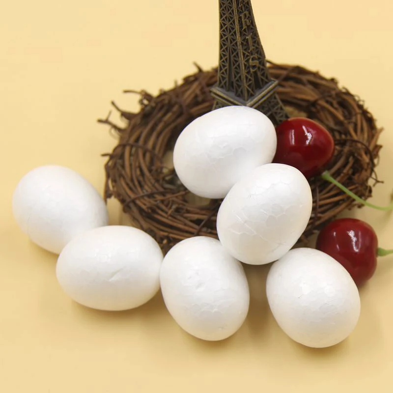 

50PCS 4CM White Foam Eggs Modelling Polystyrene Styrofoam Foam Ball Eggs Shape DIY Craft Kids Gifts Christmas Party Decorations