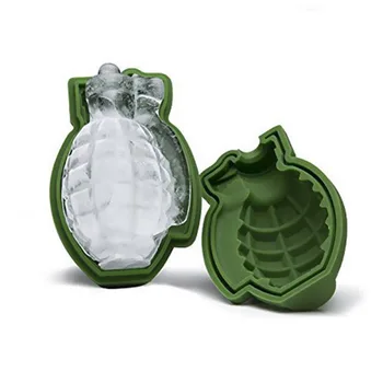 

3D Silicone Grenade Shape Ice Cube Mold Tray Ice Cream Maker Party Bar Drinks Whiskey Wine Ice Maker popsicle mold