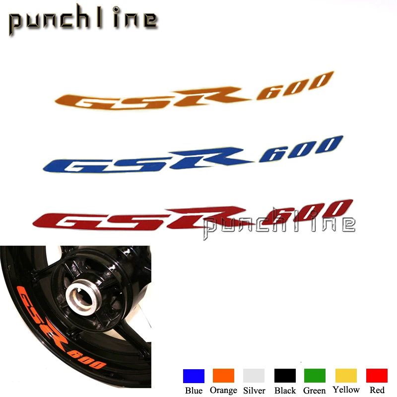 

Fit For SUZUKI GSR 600 GSR600 Motorcycle Front & Rear CUSTOM INNER RIM DECALS WHEEL Reflective STICKERS STRIPES