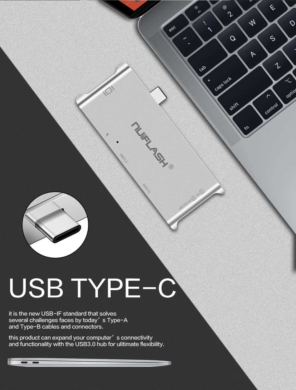 Nuilfash USB-C концентратор type C концентратор USB 3,0 Thunderbolt 3 HDMI 3,5 мм аудио RJ45 адаптер для MacBook Pro samsung Galaxy S9 USB C концентратор