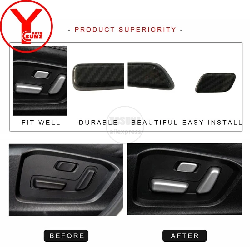 Покрытие для автомобильных сидений из углеродного волокна с кнопкой памяти для mazda cx5 CX-5 внутренние детали для автомобильных сидений Автомобильные аксессуары YCSUNZ