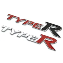 Typing Logos Promotion For Promotional On Chrome Metal Zinc Epoxy Typer Car Styling Reing Trunk Logo Type R Emblem Sticker For Honda