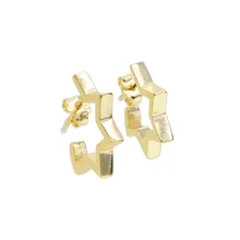 Звезда круг звезда шпилька 925 Серебро Золото Цвет нежный для женщин Девушка ювелирные изделия дизайн простой звезда серьги