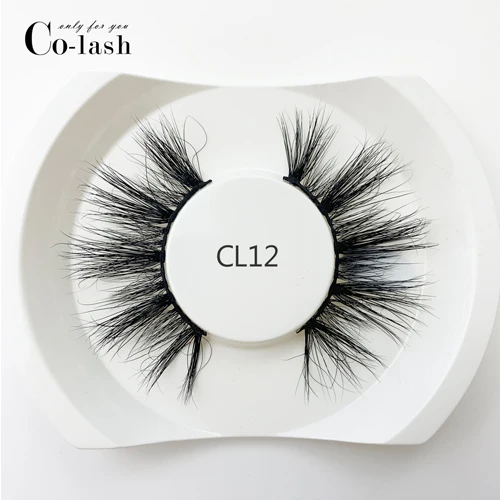CL12 Colash 25 мм Искусственные норковые ресницы накладные ресницы "крест-накрест" натуральные накладные ресницы Макияж 3D норковые ресницы для наращивания ресниц - Цвет: CL12