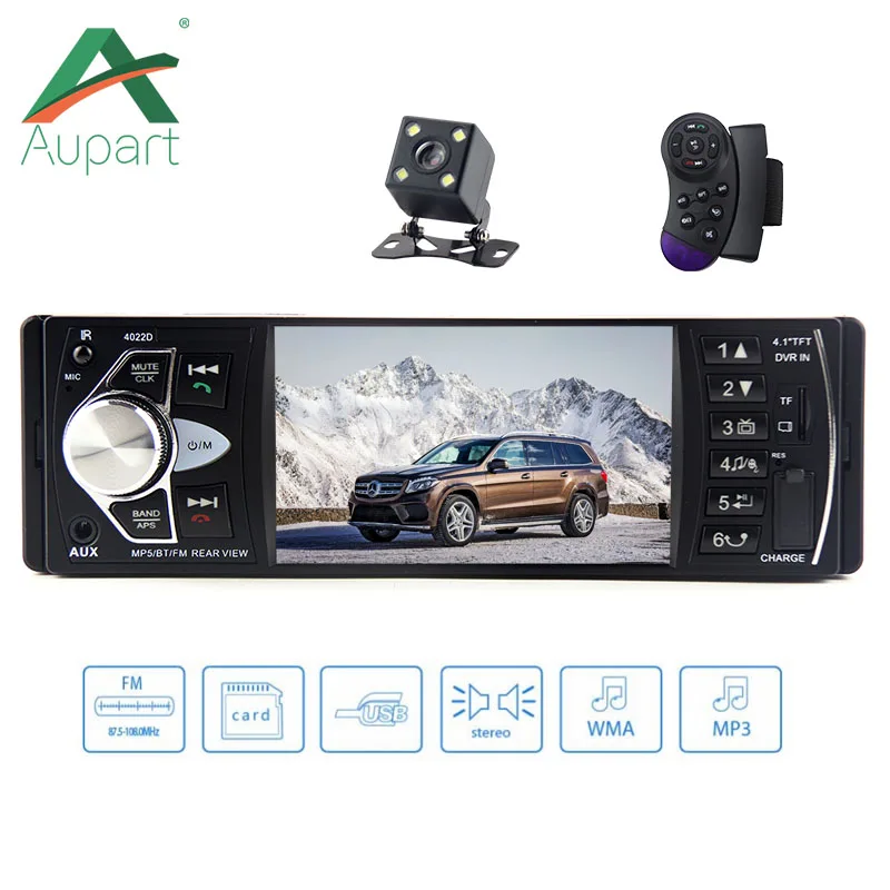 

1 Din autoradio Multimedia Player Car Radio 1din Auto audio FM Stereo Bluetooth steering wheel remote control 4.1'' HD