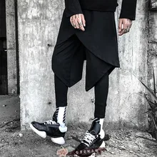 27-44 Для мужчин одежда GD стилист моды Фальшивое болеро из луч ноги Штаны штаны-шаровары Большие размеры костюмы