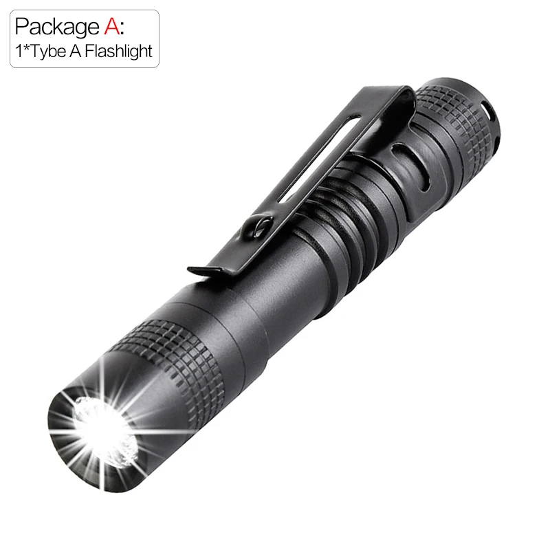 Светодиодная ручка-фонарик питание от 2AAA батареек, карманный фонарик ручка портативный карманный зажим для врача, механика - Испускаемый цвет: Package A