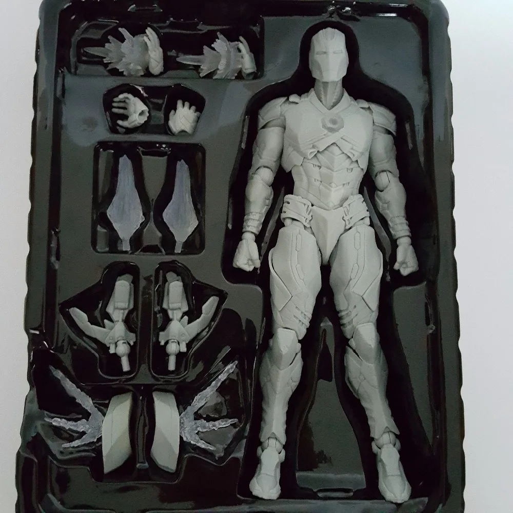 

Iron Man Action Figure Play Arts Kai Plain Colour Avengers Ironman PVC Toy 25cm Anime Movie Iron Man Playarts Kai (only one)