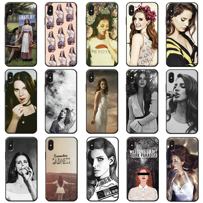 Sexy singer model Lana Del Rey Soft Silicone Phone Case for iPhone X XS MAX XR 7 8 6 6S plus 5S SE |