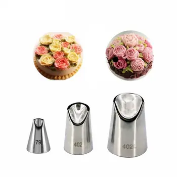 

3Pcs/set Stainless Steel Cream Nozzles Piping Birthday Party Decorations Pastry Fondant Jelly Baking Tools kitchen Accessories