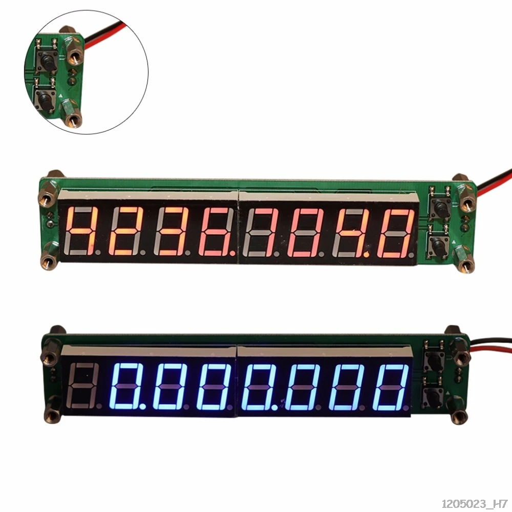 

0.1-60MHz 20MHz-2.4GHz RF 8 Digit LED Singal Frequency Counter Meters Cymometer Tester Tool