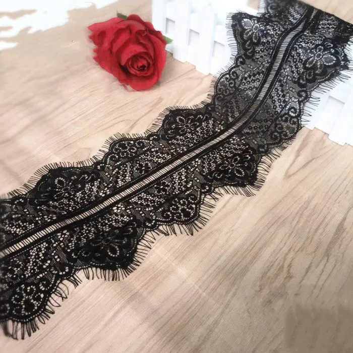 3 m / black and white delicate eyelashes lace openwork clothing decoration accessories skirt lace 3 m / black and white delicate eyelashes lace openwork clothing decoration accessories skirt lace