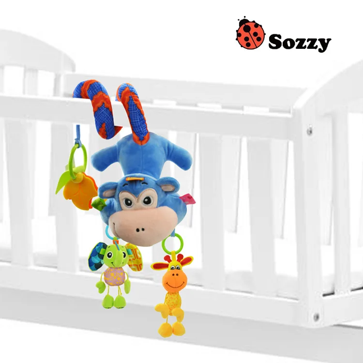 Новый Sozzy детская одежда с рисунком из мультфильма игрушки автомобиль висит куклы колокол, игрушки и обезьяна кровать около 16 см * 45 см