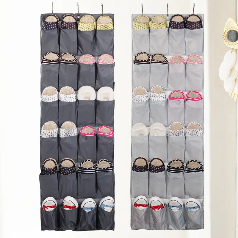 Spot 24 grid Oxford cloth door storage bag Hanging bag Multi-layer storage bag home daily necessities Saving Space Organizer (1)