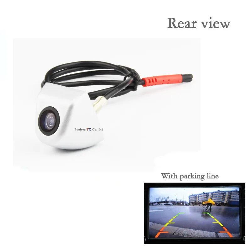 Koorinwoo HD CCD Автомобильная камера заднего вида фронтальная камера видео система RCA вход парковочная камера водонепроницаемая NTSC/PAL парковочная система - Название цвета: Sliver-Rear view