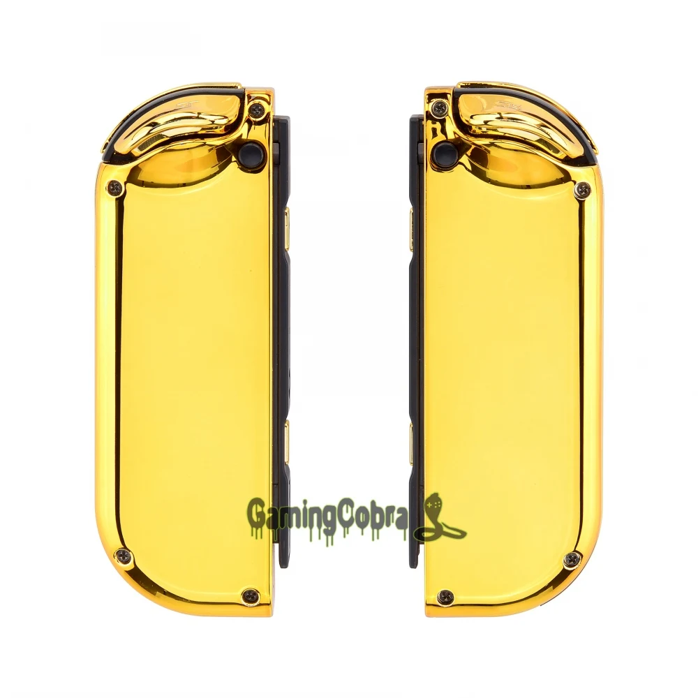 Capa de Concha com Botões Completo para Nintendo Personalizado Chrome Ouro Habitação Conjunto Switch Joy-con Controlador - Image 3