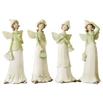 

Fresh Flower Fairy Ornaments Accessories Creative Resin Angel Crafts Wedding Gifts New Year'S Gifts Household Desktop Decoration