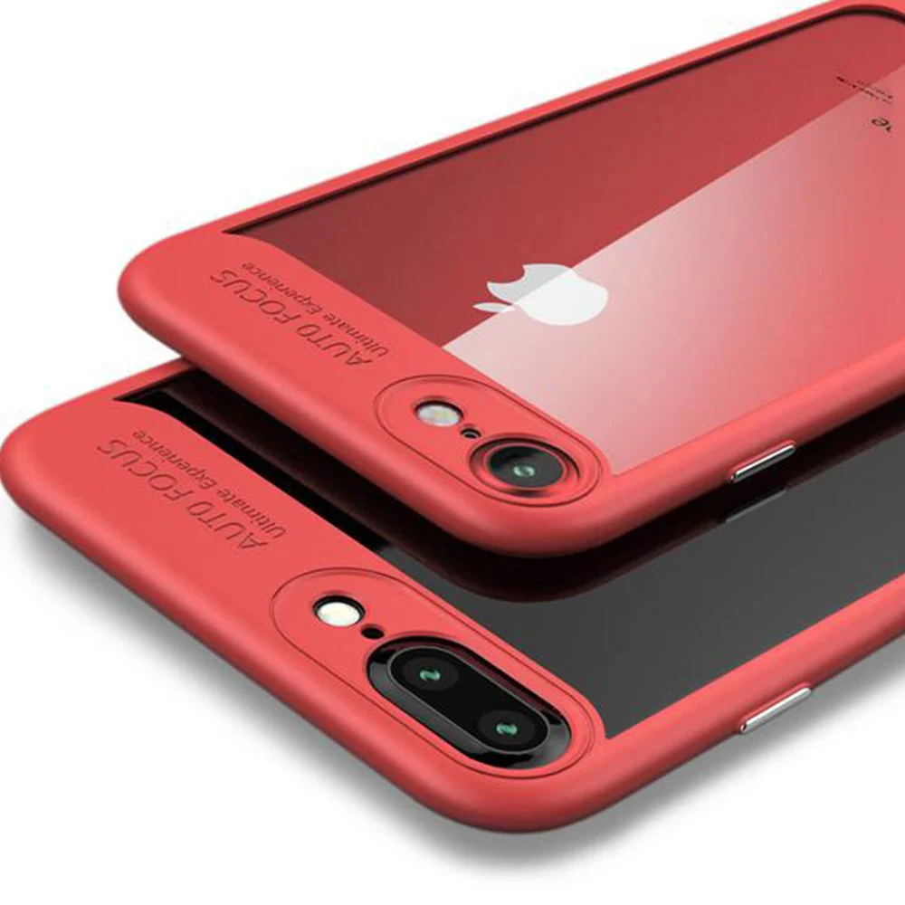 KISSCASE Ультратонкий чехол для iPhone X 6 6S 7 8 Plus прозрачный из ТПУ и ПК зеркальный