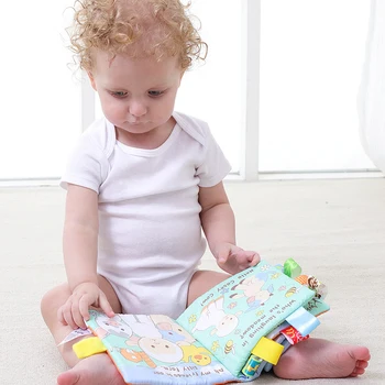 

Toddlers Cloth Books Child Puzzle Early Education Toy Newborn Animal Embroidery Cloth Books Infants Animals Cognition Books Toys
