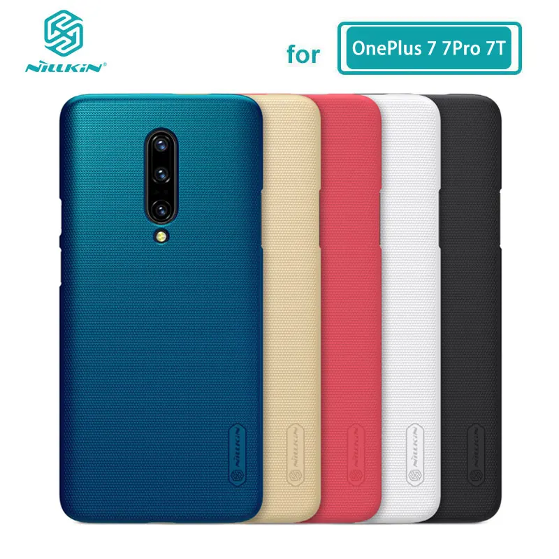 OnePlus 7 Pro чехол Nillkin Frosted Shield PC Жесткая задняя крышка для 8 7T 8T подарочный держатель