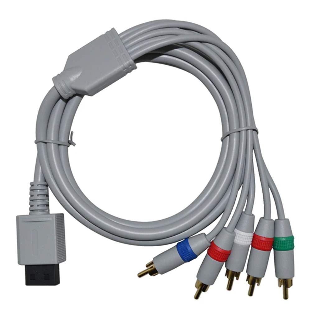 

10pcs a lot Wholesale Component HDTV AV Audio Adapter Cable Cord Wire 5RCA for Nintendo Wii