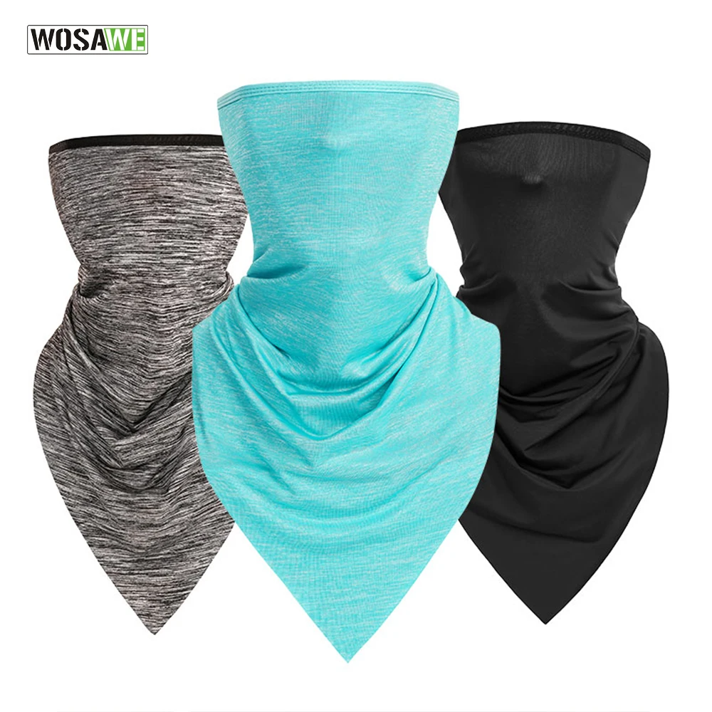 

WOSAWE Summer Cycling Mask Breathable Windproof Sports Ice Silk Bandana Headband Anti-UV Running Training Cycling Half Face Mask