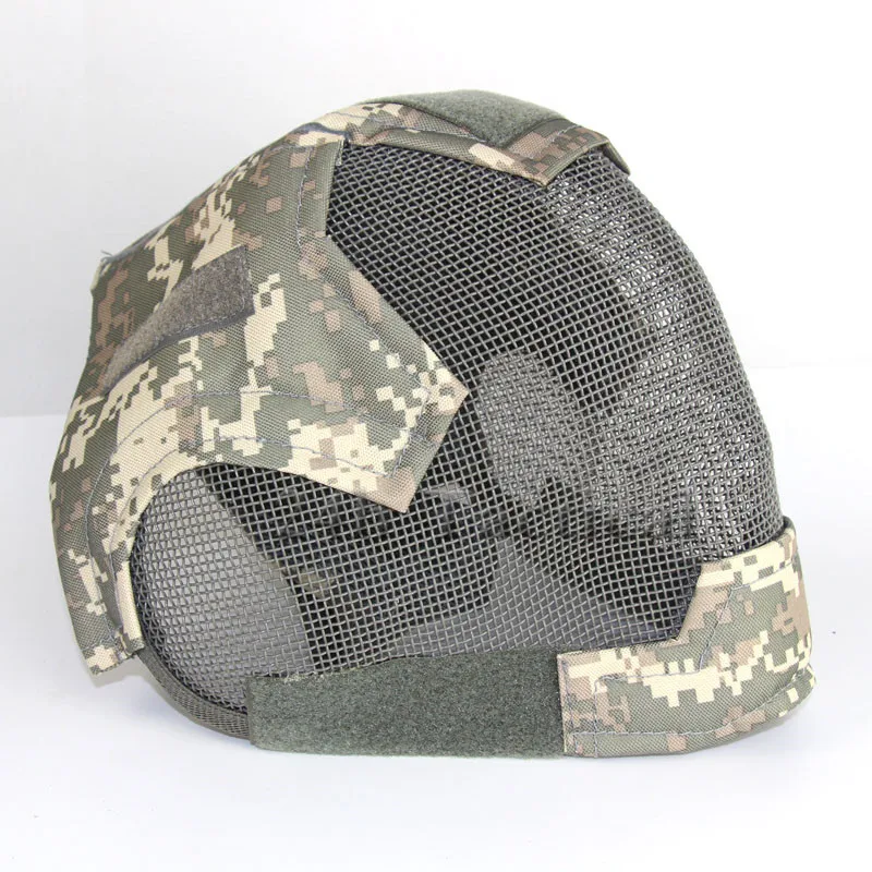 

Combat Full Face Metal Steel Mesh Protector Helmet Mask Cover Military Tactical Masks For Airsoft Paintball Wargame Sports
