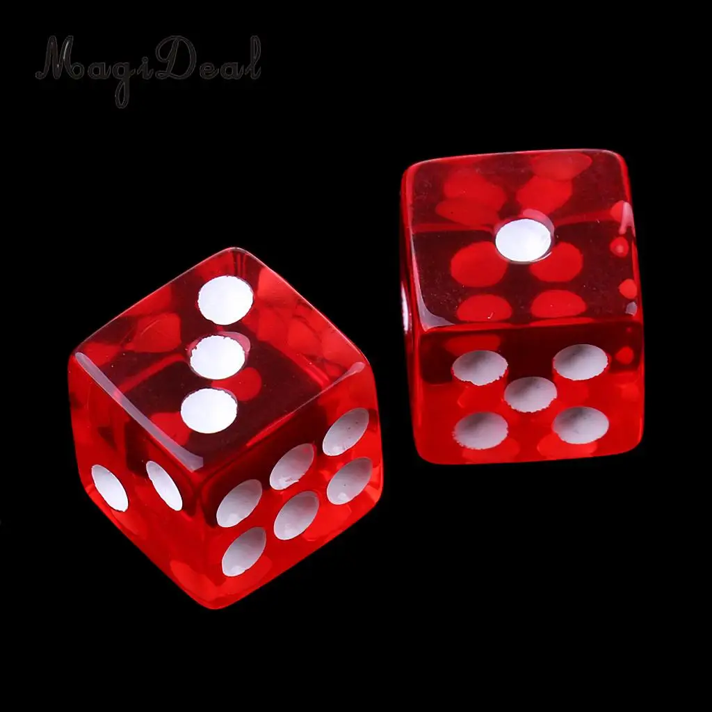 MagiDeal Hot Durable 50Pcs 12mm Acrylic Dice for Die RPG MTG Board Game Bar Club Pub KTV Entertainment Suppy Novelty Gifts Red