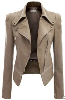 Moto Deux Veste apricot En 2018 Des De Black Femmes Et Zipper Cuir D'hiver green Automne red Usure wRRqxPzY